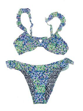NWT Maaji Joy Follows Floral Underwire Top & Ruffle Bikini Bottom Set